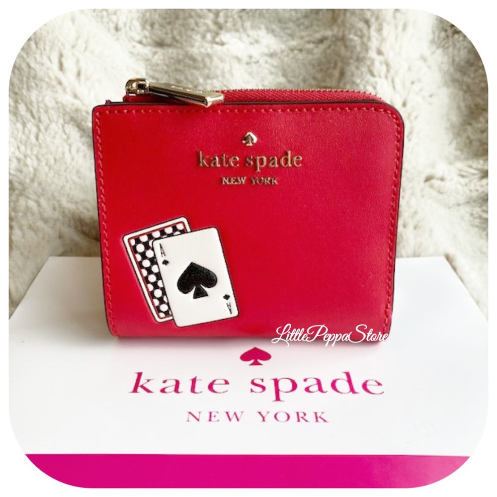 KATE SPADE LUCKY DRAW SMALL NO WINDOW L ZIP BIFOLD